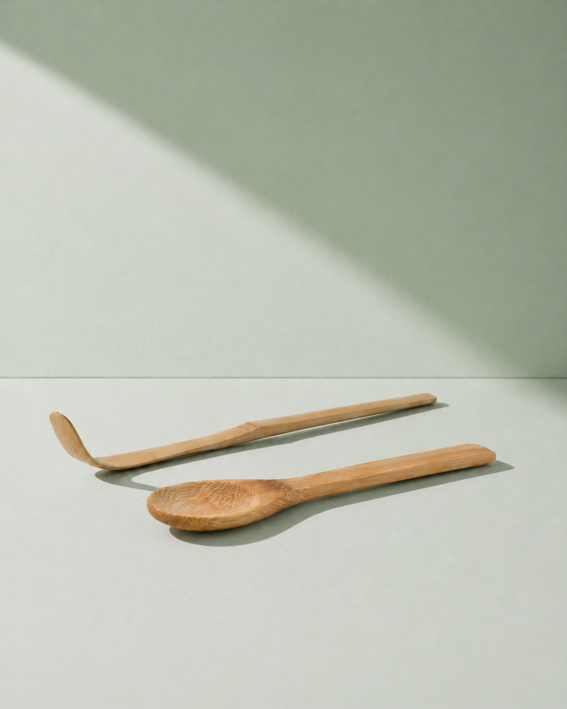 Traditional Bamboo Chashaku Scoop + Bamboo Spoon