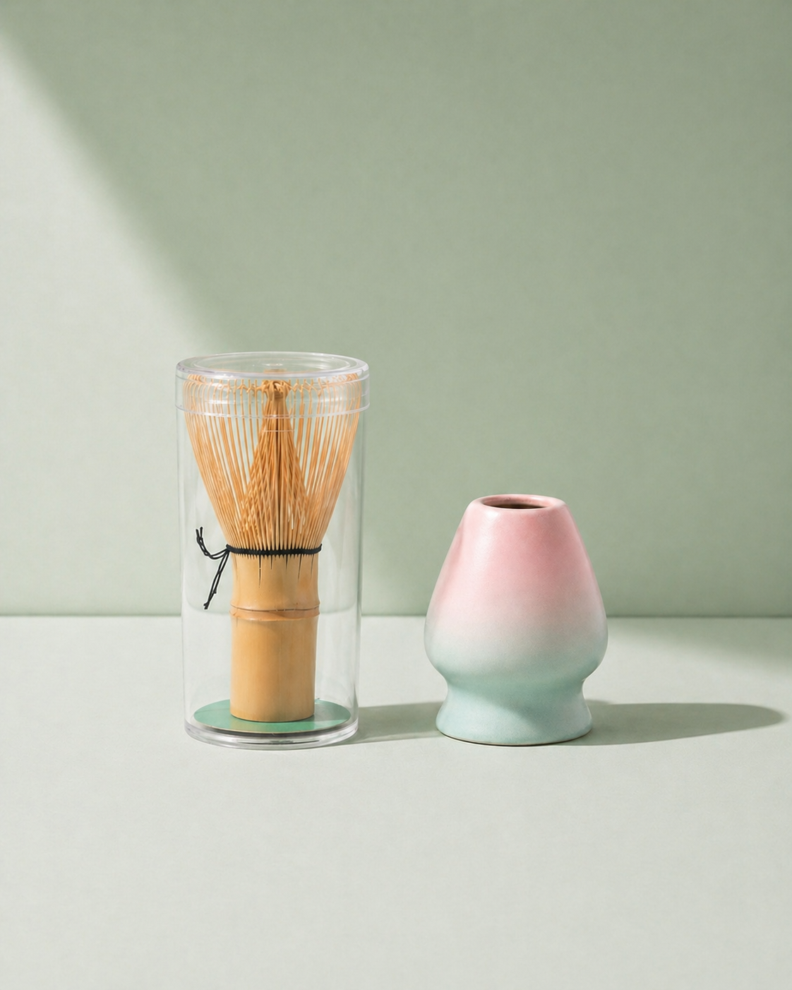 Bamboo Chasen Whisk + Kusenaoshi Whisk Holder